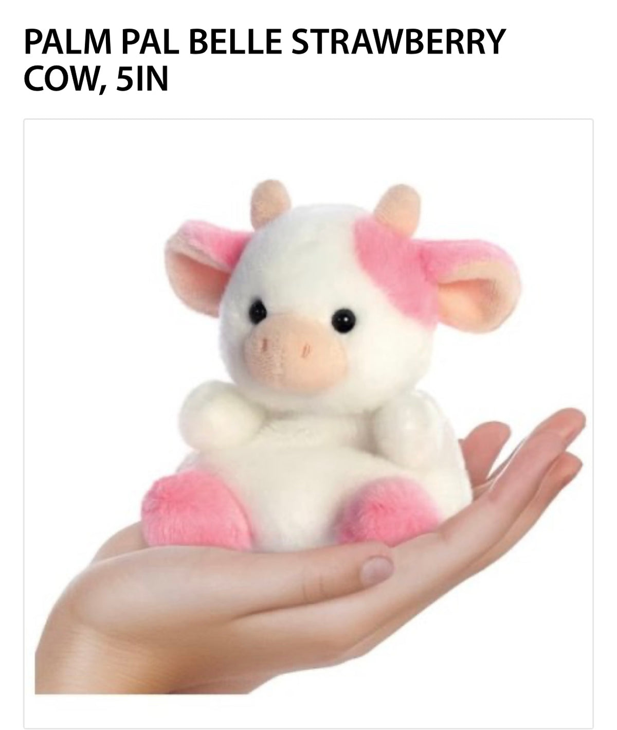 Belle Strawberry Cow Palm Pals